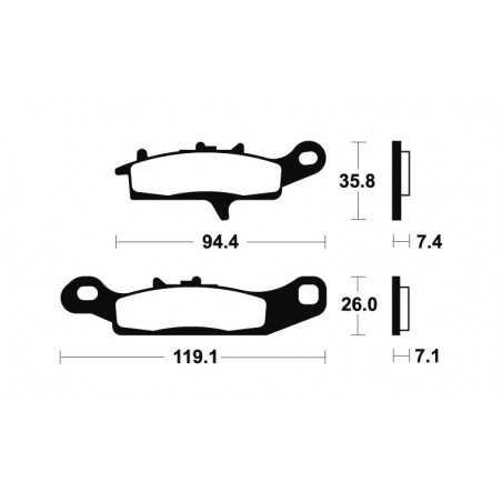 Sintered brake pads MO301