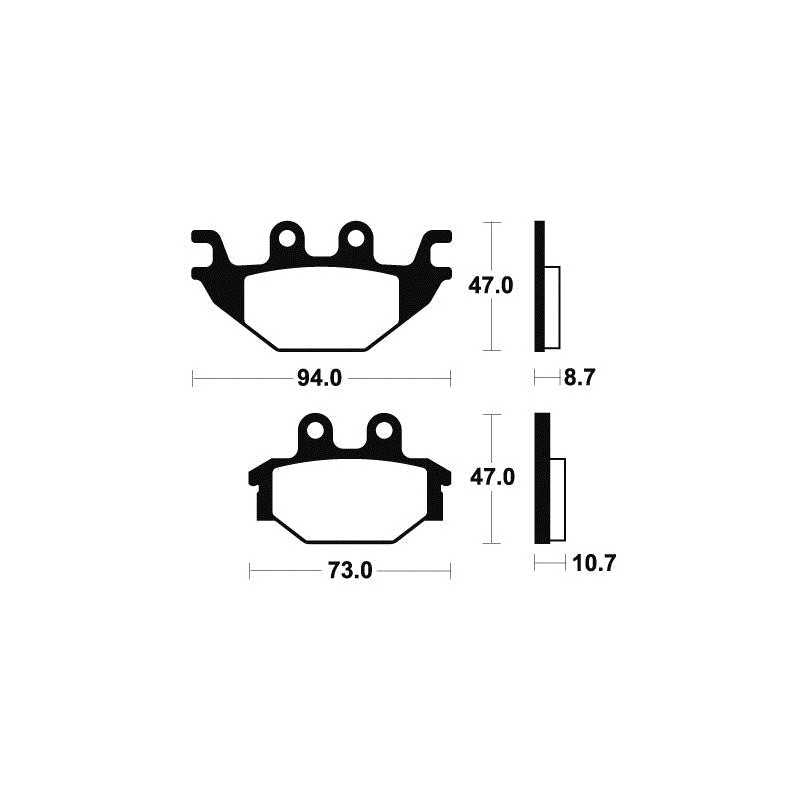 Sintered brake pads MO310
