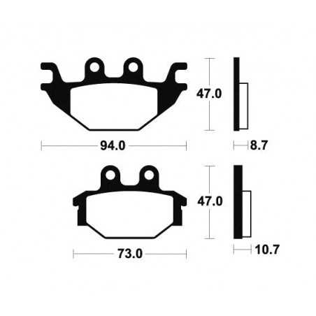 Sintered brake pads MO310