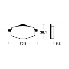 Sintered brake pads MO75