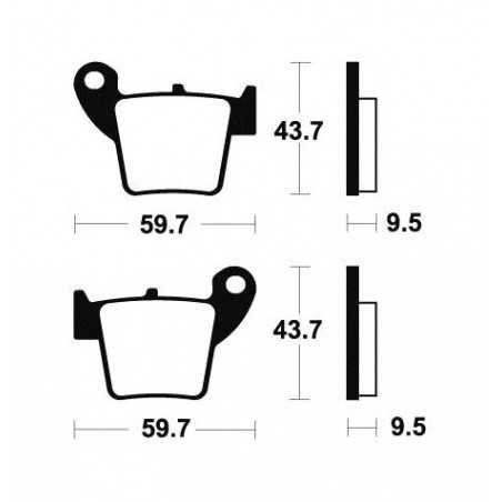 Sintered brake pads MOR277