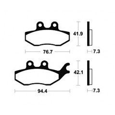 TECNIUM Pastillas de freno Scooter orgánicas ME280 3800752