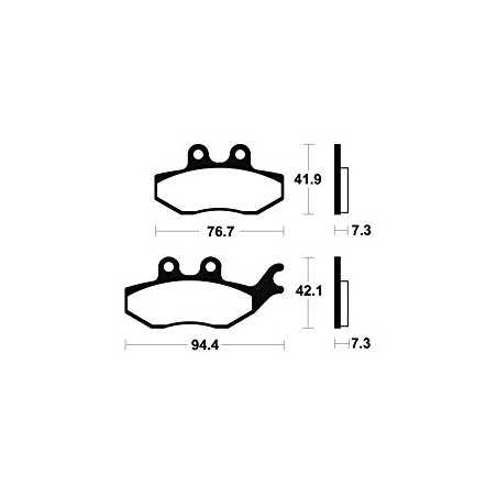 ME280 organic scooter brake pads