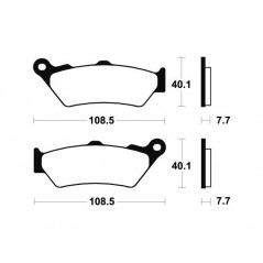 TECNIUM Pastillas de freno Scooter orgánicas ME174 3817410