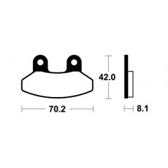 TECNIUM Pastillas de freno Scooter orgánicas ME292 3800739