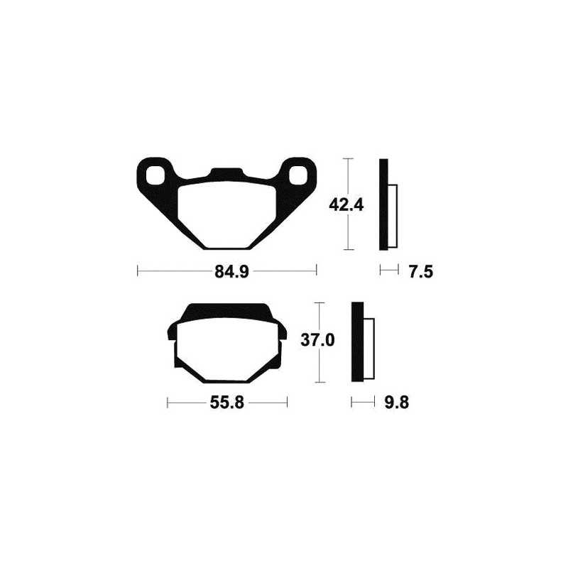 TECNIUM Pastillas de freno sinterizadas MO86 380864