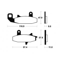 Sintered MF126 Brake Pads