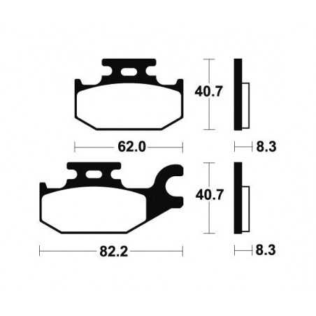 Sintered brake pads MO335