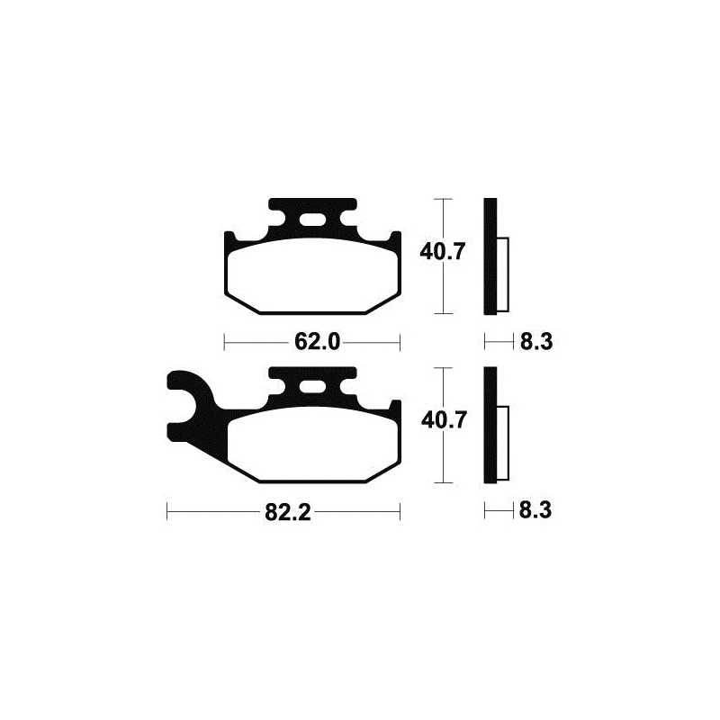 Sintered brake pads MO336