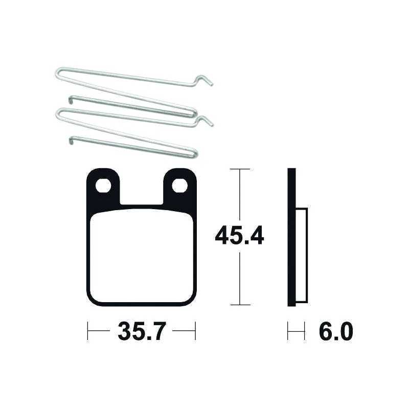 TECNIUM Pastillas de freno Scooter orgánicas ME319 3800768