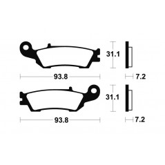 Sintered brake pads MO340