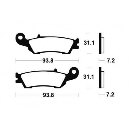 Sintered brake pads MO340