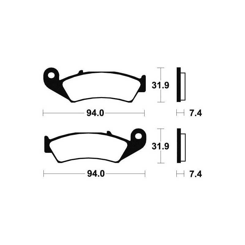 Sintered brake pads MO103
