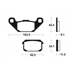 Sintered brake pads MO348
