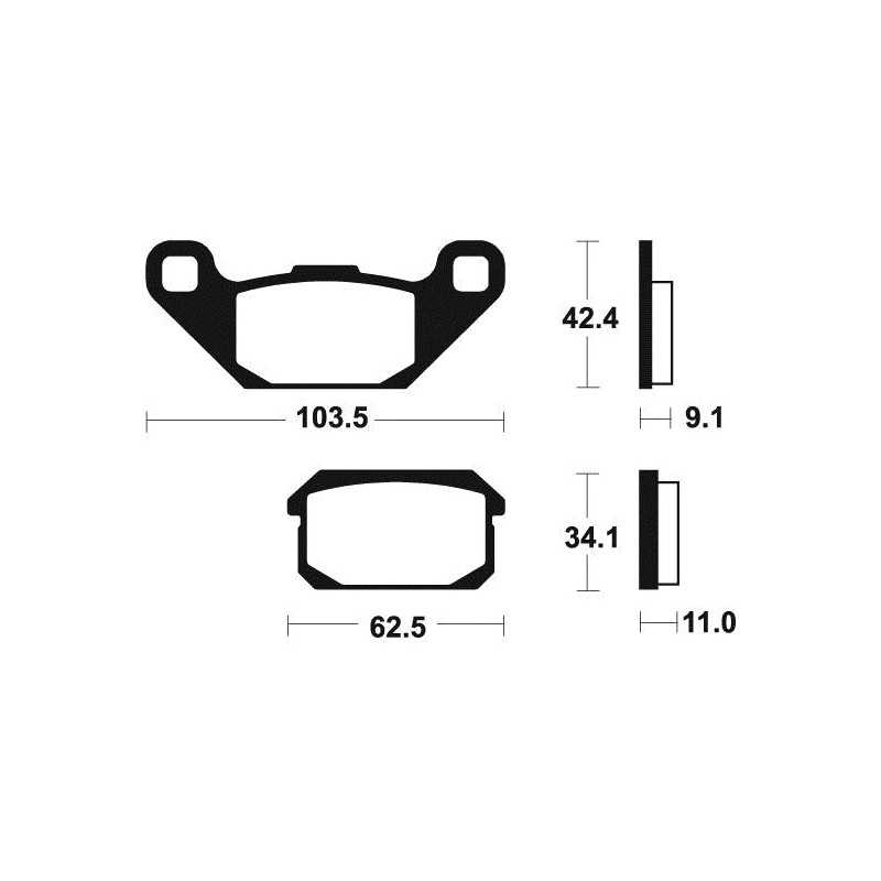 Sintered brake pads MO348