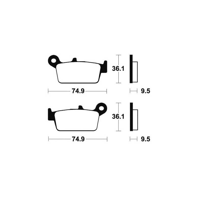 Sintered brake pads MO104