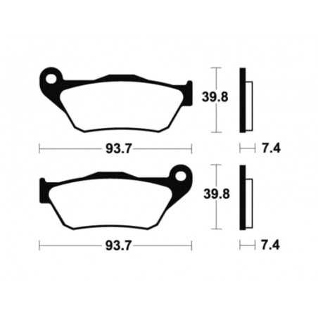 TECNIUM Pastillas de freno Scooter orgánicas ME337 3800767