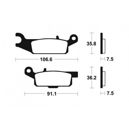 Sintered brake pads MO349