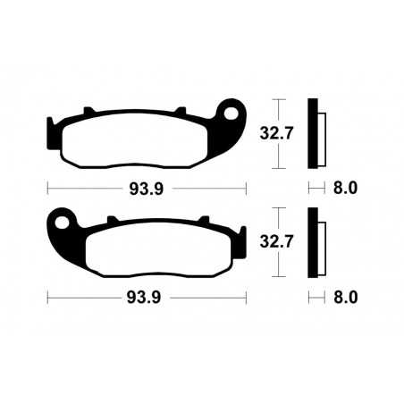ME363 organic scooter brake pads