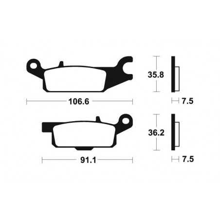Sintered brake pads MO350