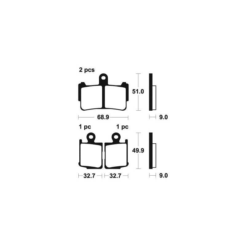 Sintered brake pads MF369