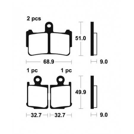 Sintered brake pads MF369