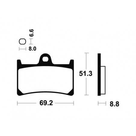 Organic Scooter Brake Pads ME134