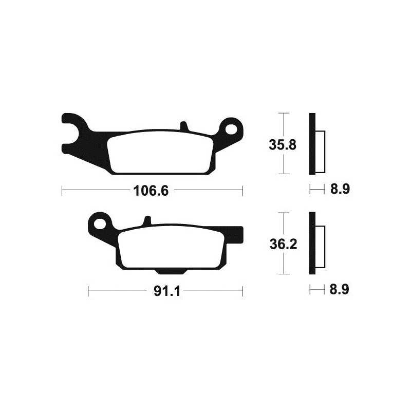 Sintered brake pads MO351