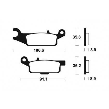 Sintered brake pads MO351