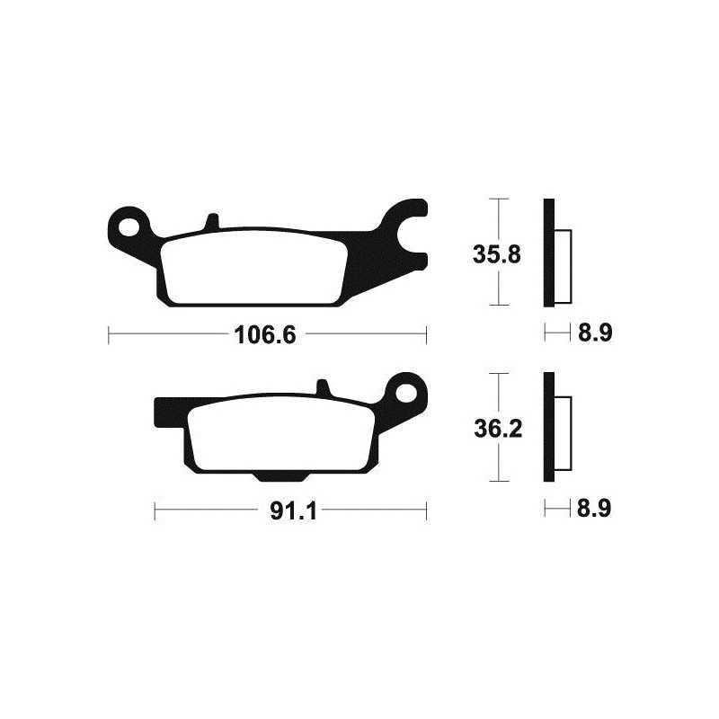 Sintered brake pads MO352