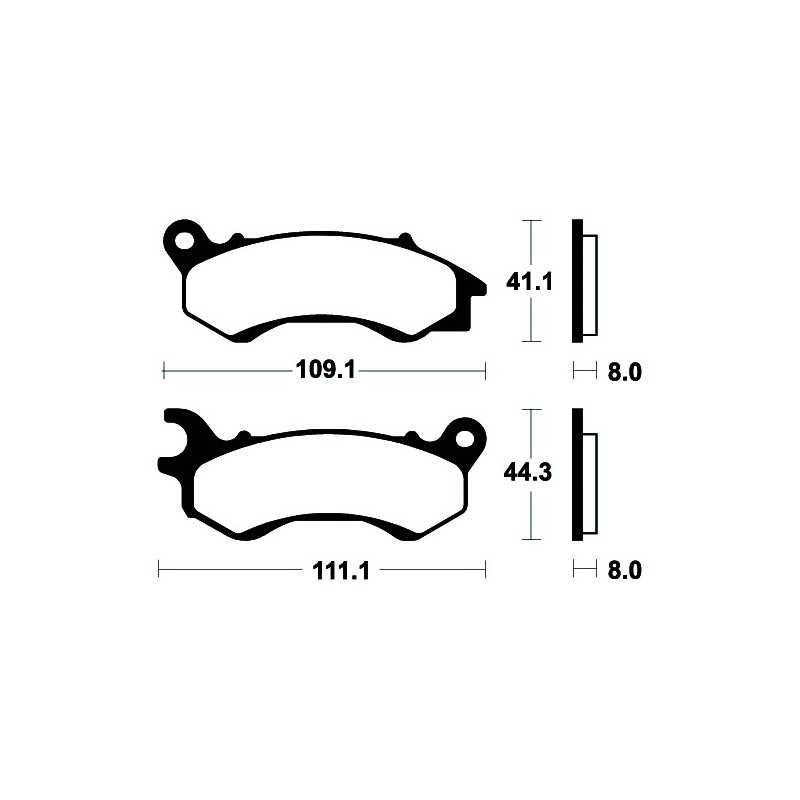 TECNIUM Pastillas de freno Scooter orgánicas ME373 3800736
