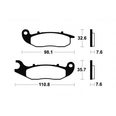 Sintered brake pads MO359