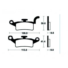 TECNIUM Pastillas de freno Scooter orgánicas ME376 3800769