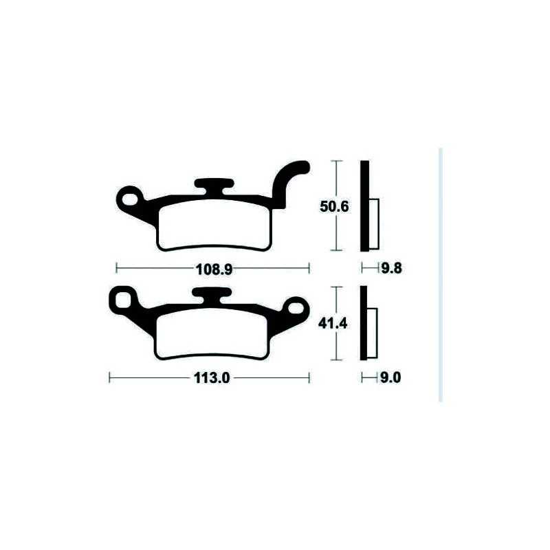 TECNIUM Pastillas de freno Scooter orgánicas ME376 3800769