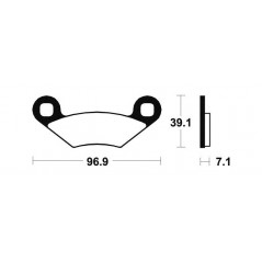 Sintered brake pads MO142