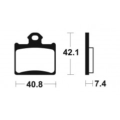 Sintered brake pads MO372