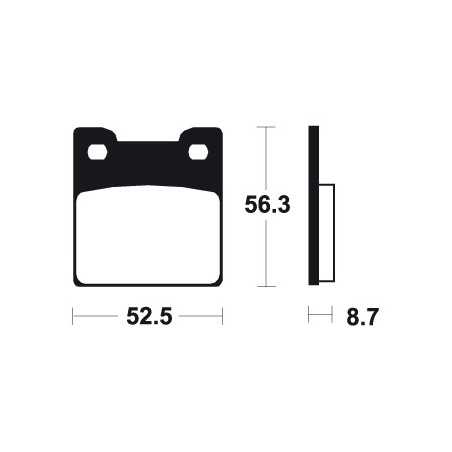 TECNIUM Pastillas de freno orgánicas MA201 382010