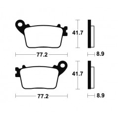 TECNIUM Pastillas de freno orgánicas MA334 383340