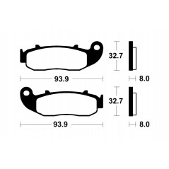 TECNIUM Pastillas de freno Scooter orgánicas ME426 3842610
