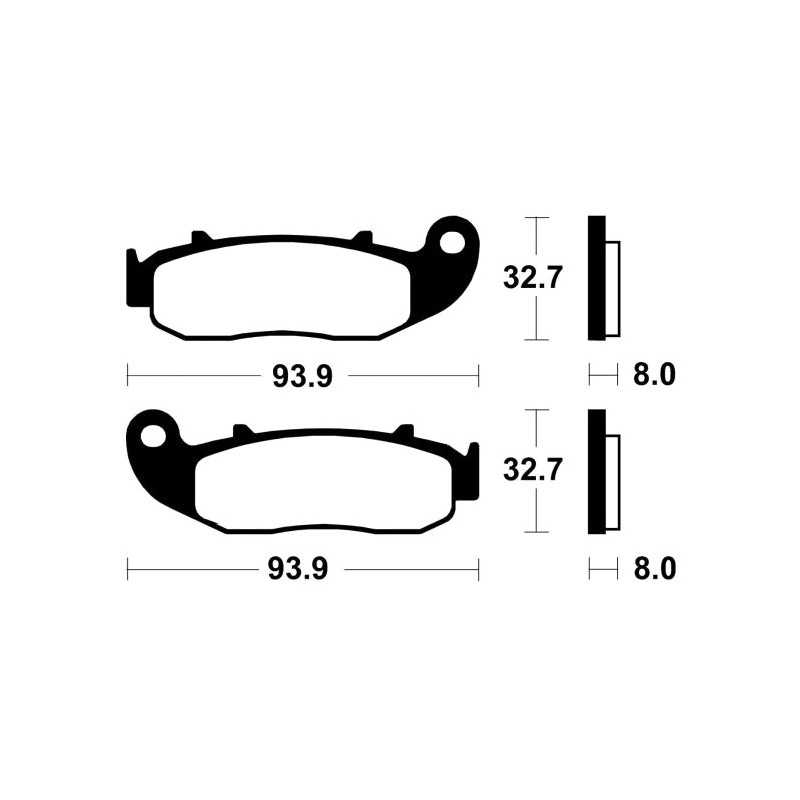 TECNIUM Pastillas de freno Scooter orgánicas ME426 3842610
