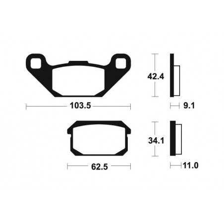 Organic Brake Pads MA348