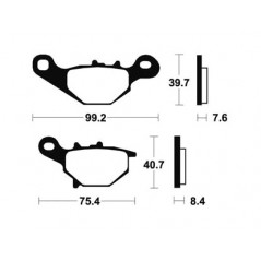 Sintered brake pads MO202