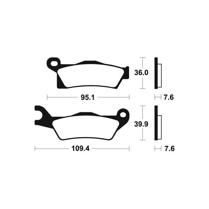 Sintered brake pads MO410