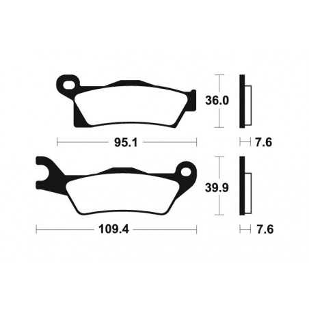 Sintered brake pads MO410