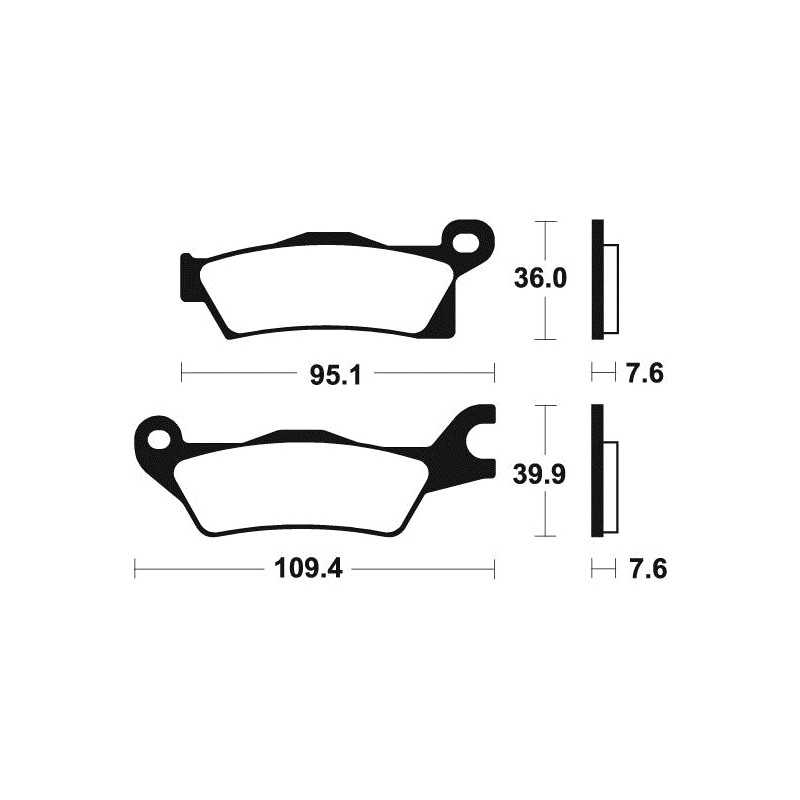 Sintered brake pads MO411