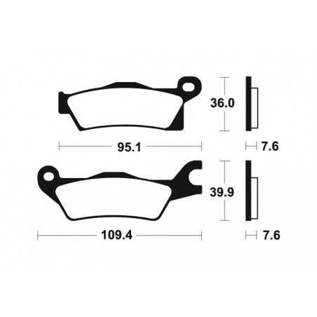Sintered brake pads MO411