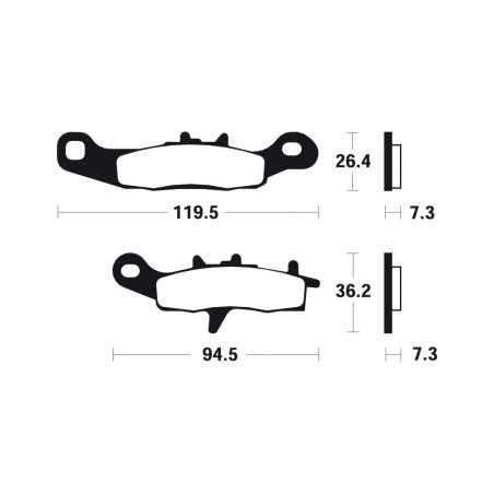 Sintered brake pads MO226