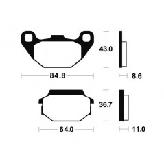 Sintered brake pads MO249