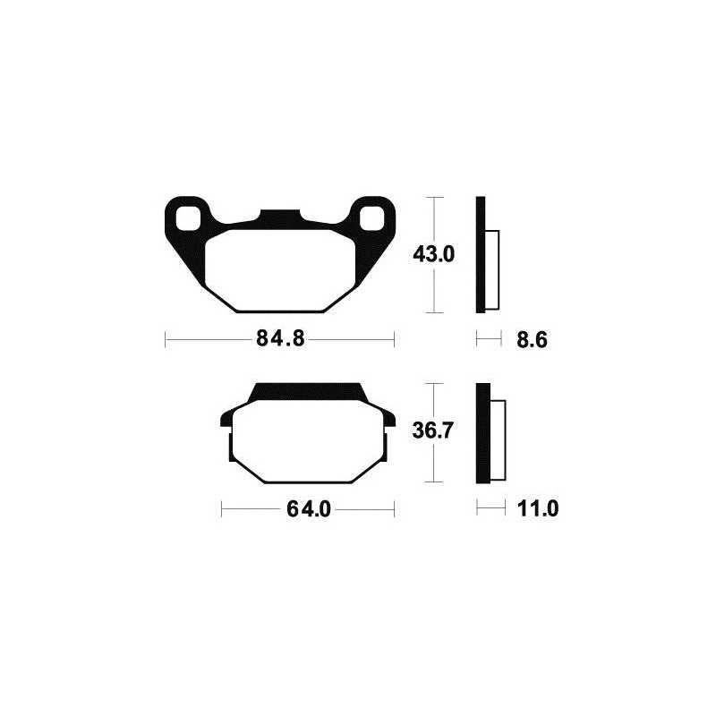 Sintered brake pads MO249