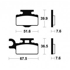 Sintered brake pads MO252